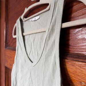 Light green cropped tank top